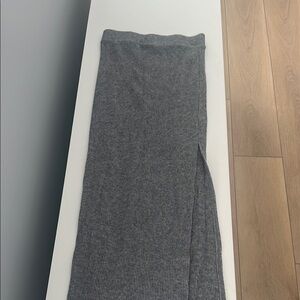 Gray Ribbed Women's Skirt